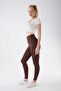 706 Brown Color Extra Soft Textured, Firming and Flexible Effect Normal Waist Leggings - 3