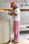 Pink Striped Women's Jean Pants Sh315 - 4