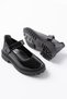 Girl's Black Patent Leather Non-Slip Sole Orthopedic Ballerinas - 2