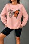 3 Yarn Combed Cotton Butterfly Printed Unisex Sweatshirt