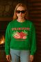 3 Yarn Combed Cotton Strawberry Printed Unisex Sweatshirt
