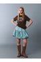Özmarka New Season Elastic Waist Bow Detail Balloon Skirt for Young Girls