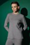 Shiny Stone Printed Knitwear Trousers Tunic Set Gray - 2