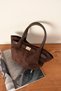 New Season Lock Detailed Suede-Nubuck Mini Bag - 5