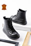 Genuine Leather Sewn to Orthopedic Sole Waterproof Keeps Warm Unisex Children's Daily Boots - 4
