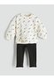 Peak New Season Baby Girl Crew Neck Sweatshirt and Leggings 2-Piece Set