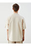 Nevavm Comfortable Fit Short Sleeve Linen-Look Men's Shirt with Difference - 4