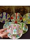 Esterhomedecor 6-Person Porcelain Hand-Painted Coffee Cup Set - 4