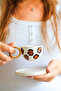 Leopard Patterned 24K Gold Detailed Handmade Turkish Coffee Cup and Saucer - 2