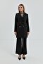 Double Breasted Blazer Jacket Black - 2