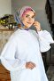 وشاح قطني ناعم TN2000 بنمط زهور رمادي كركديه-05 - 2