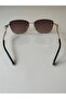 Square Glass Unisex Sunglasses with Thin Gold Detail - 2