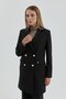 Double Breasted Blazer Jacket Black - 3