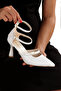 Pointed Toe Closed Back 9cm Painted Heel New Season Classic Shoes - 3