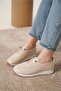 Orthopedic-Sole Everyday Soft Comfortable Women's Leather Lace-Up Laser Ballet Flats