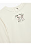 Long Sleeve Crew Neck Rabbit Embroidered Cotton T-Shirt - 3
