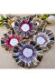 Esterhomedecor 6-Piece Porcelain Hand-Painted Coffee Side Tray for Turkish Delight