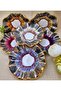 Esterhomedecor 6-Piece Porcelain Hand-Painted Coffee Side Tray for Turkish Delight - 4