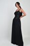 Women's Elastic Waist Palazzo Chiffon Pants with Sequin Strips on the Side and Lining