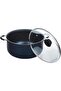 9 Pieces Blue Aluminum Cookware Set with Interior and Exterior Starflon Max Nonstick Coat - 3