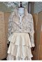 Women's Elastic Layered Bohemian Skirt Beige - 6