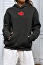 3 Thread Unisex Black Ninja Akatsuki Print Oversize Hooded Sweatshirt - 2