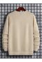 3 Thread Fearless Spirit Sweatshirt - Beige Printed Oversize Crew Neck - 2