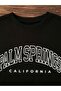3 Thread Palm Springs California Sweatshirt - Black Printed Oversize Crew Neck - 3