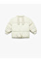 Long Sleeve Pocket Cotton Lined Stand Collar Puffer Coat - 2