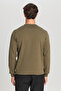 Men's Khaki Cotton Standard Fit Regular Cut Crew Neck Knitwear Sweater - 5