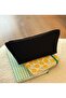 Black Eco-Friendly Washable Zippered Cloth Pen Case / Makeup Bag - 3