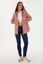 Women's Dusty Rose Zippered Hooded Sweatshirt 50307714-Vr221 - 4