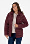 Women's Burgundy Coat 50308011-Vr014 - 3