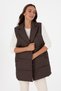 Women's Dark Brown Vest 50308605-Vr084 - 3