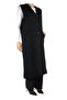 Women's Buttoned Front Long Pocket Seasonal Steel Knit Vest - 3