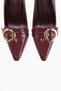 Elisar Burgundy Patent Leather Belt Detailed Women's Heeled Shoes - 5