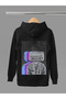 Radiohead Printed Cotton Long Sleeve Ribbed 3-Ply Hooded Rock Sweatshirt