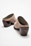 Devina women's genuine leather western slippers mink suede - 4