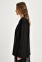 Geniş Kol Oversize Basic T-shirt Siyah - 3