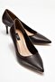 Brown Flat Thin Heeled Women's Stiletto