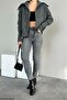 Smoked Thick Thessaloniki Zippered Cardigan - 220145 - 2