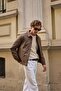 Basic Men's Coat Brown Jacket - 2