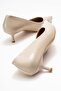 Beige Short Heeled Women's Stiletto - 4
