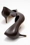 Brown Flat Thin Heeled Women's Stiletto - 4