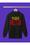 Radiohead Printed Cotton Long Sleeve Ribbed 3-Ply Hooded Rock Sweatshirt - 2