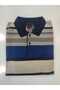 Polo Collar with Pockets, Ribbed Sleeves, Solid Color Bottom Part, Men's Combed Cotton - 3