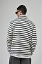 سترة جاكار ذات نمط عادي مخططة بسحاب نصفي - 6