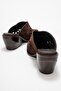 Densy women's genuine leather western slippers - coffee suede - 6