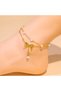 Gold Bowknot Pearl Stone Steel Anklet Bracelet 27 cm Gift Anklet Bracelet - 4