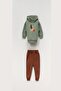 Cactus Themed Kangaroo Pocket Hooded 2-Piece Set Unisex Bottom Top 6-9-12-18-24Months - 4